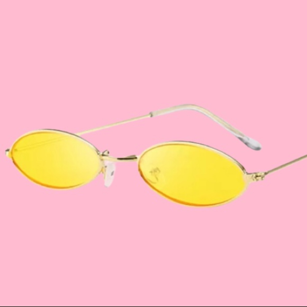 Transparent yellow sunglasses